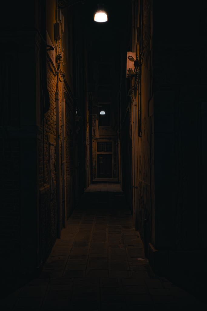 Walking in the night sometime you find a dark street