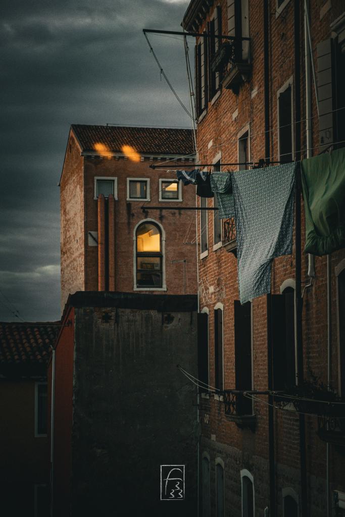 Some brick building before the storm