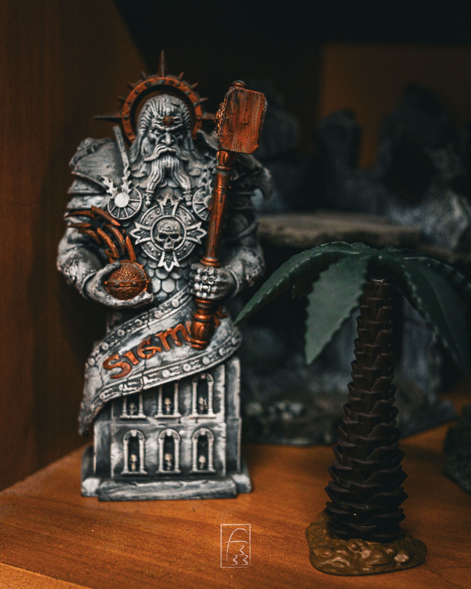 Some minature on a clud shelf