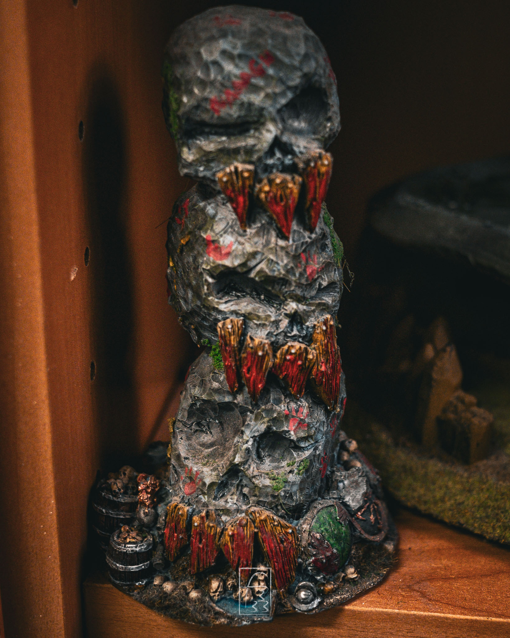 Some minature on a clud shelf